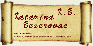 Katarina Beserovac vizit kartica